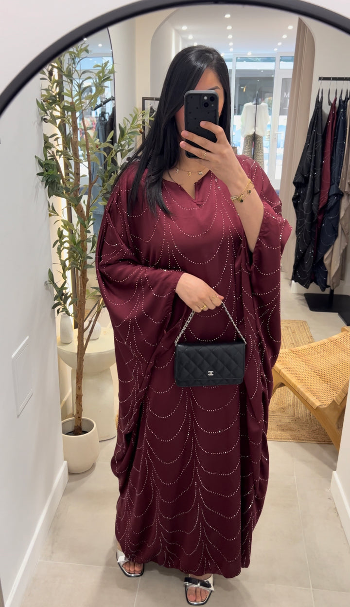 Robe Abaya a strass