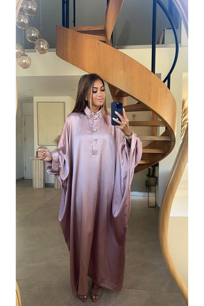 Robe abaya avec col