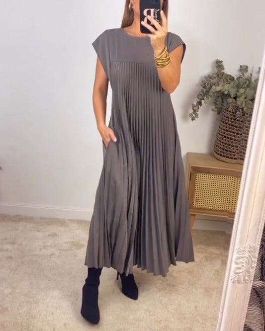 Robe plissé maxi