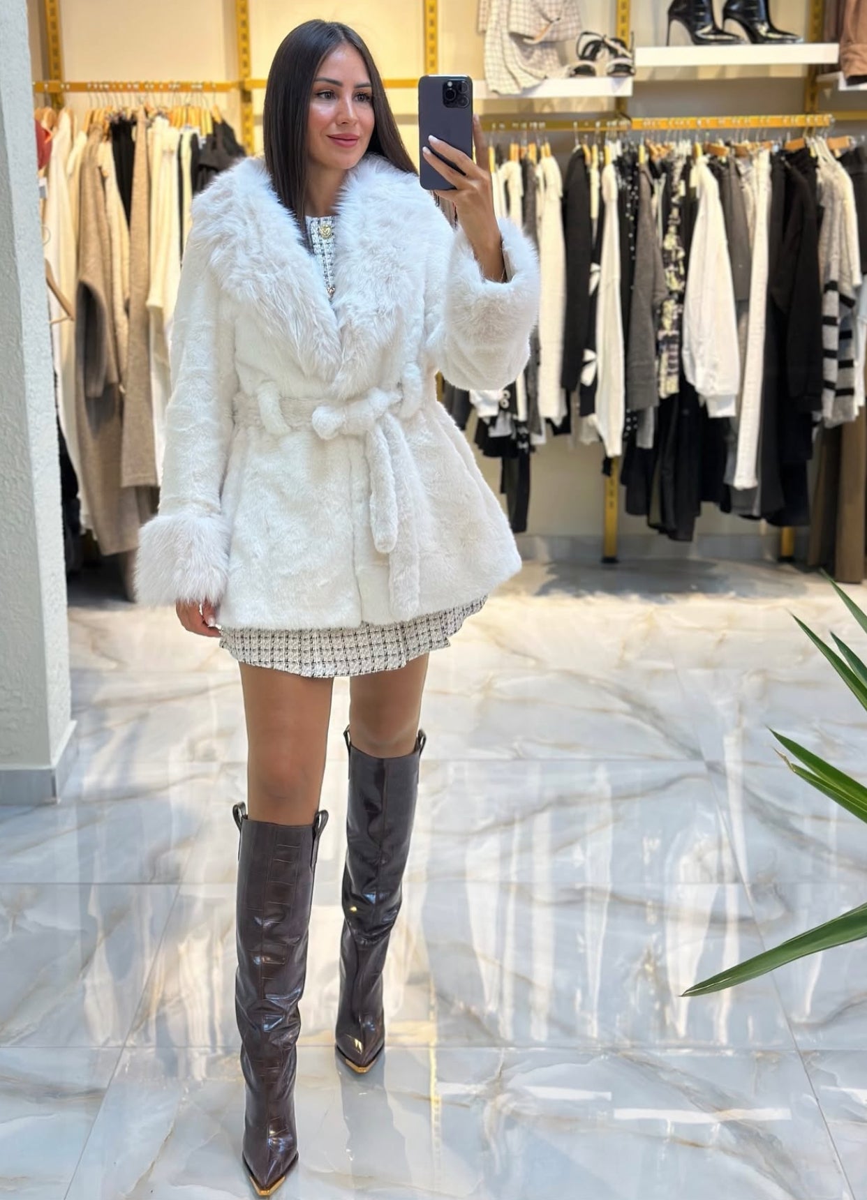 Veste fourreur stylée