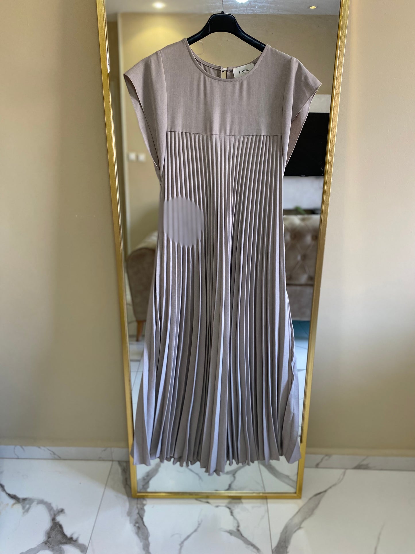 Robe plissé maxi