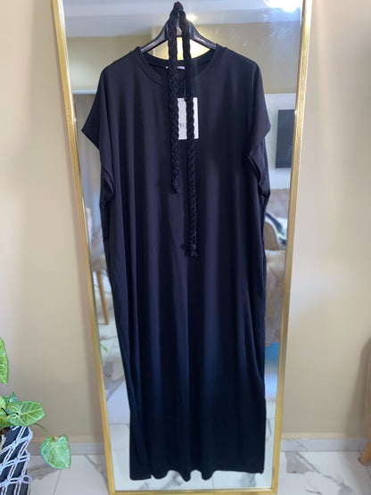 Robe avec ceinture tresse